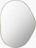 DHARA DECOR Wall Mirror for Living Room, Bedroom & Bathroom Metal Frame Modern Aesthetic Unique Organic Shape Vanity Mirror