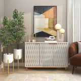 DHARA DECOR Round Shape Metal Indoor & Outdoor Large White Planter Pot for Living Room Bedroom & Interior Balcony Set of 2