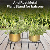 Metal Planter Stand – Set of 4 for Indoor & Outdoor, Flower Pot Holder & Balcony Rack