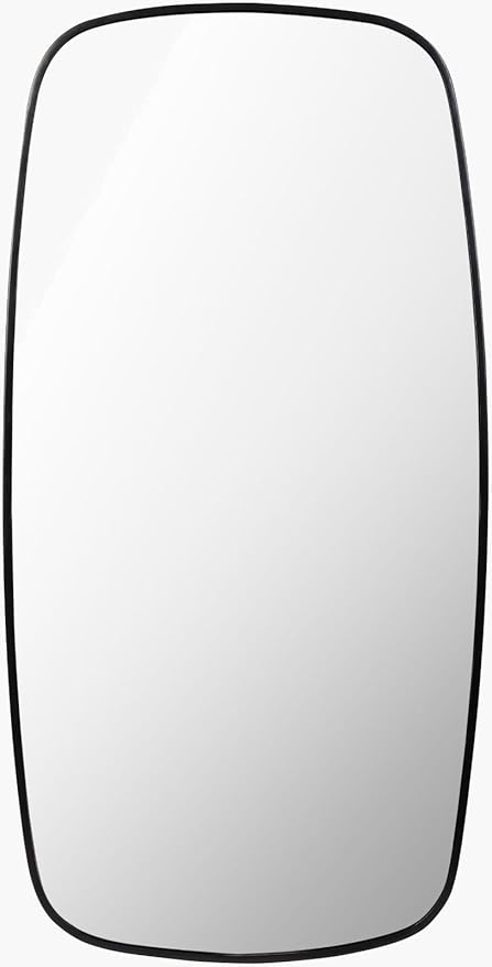 Modern Rectangular Wall Mirror – Black Powder Coated Frame, Full Length