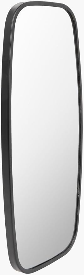 Modern Rectangular Wall Mirror – Black Powder Coated Frame, Full Length