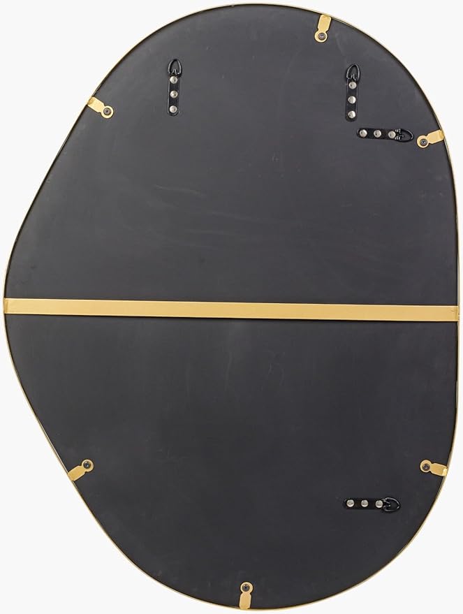DHARA DECOR Wall Mirror for Living Room, Bedroom & Bathroom Metal Frame Modern Aesthetic Unique Organic Shape Vanity Mirror